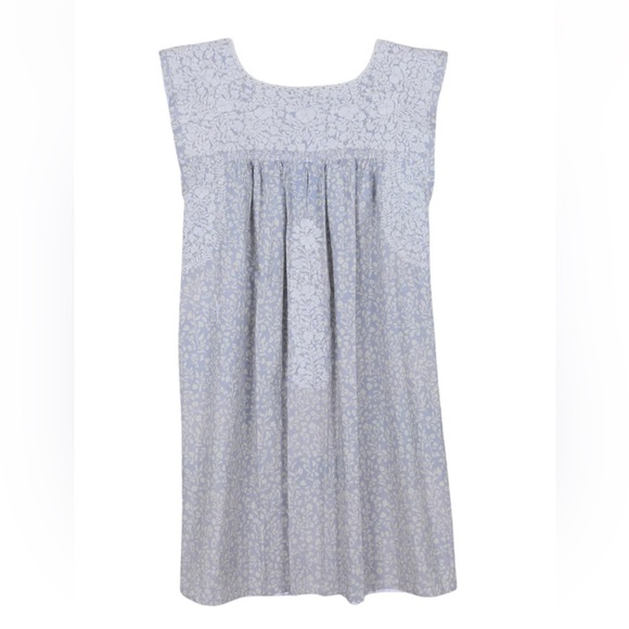 Mi Golondrina FLORES SPECIALTY SHORT DRESS Azul Floral y Nieve - Picture 1 of 4